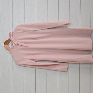 Calvin Klein Soft Blush Pink Bow Neck Lined Dress-NWOT